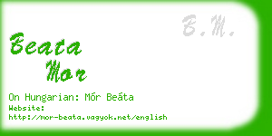 beata mor business card